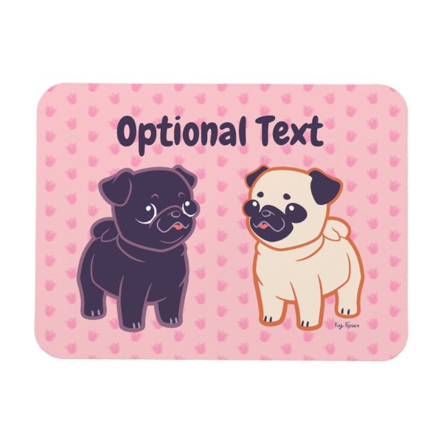 Íman Kawaii Pug (Horizontal)