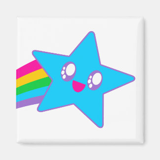 Íman Kawaii Rave Neon Estrela Arco-íris