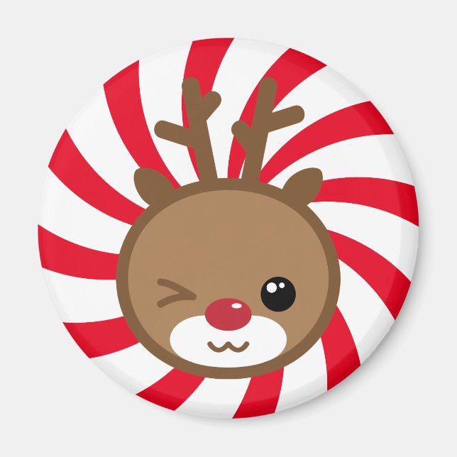 Íman Kawaii Reindeer Magnet (Frente)