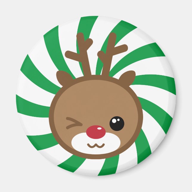 Íman Kawaii Reindeer Magnet (Frente)
