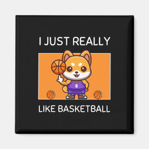 Íman Kawaii Shiba Inu, Custa, Eu Gosto Muito De Basketb