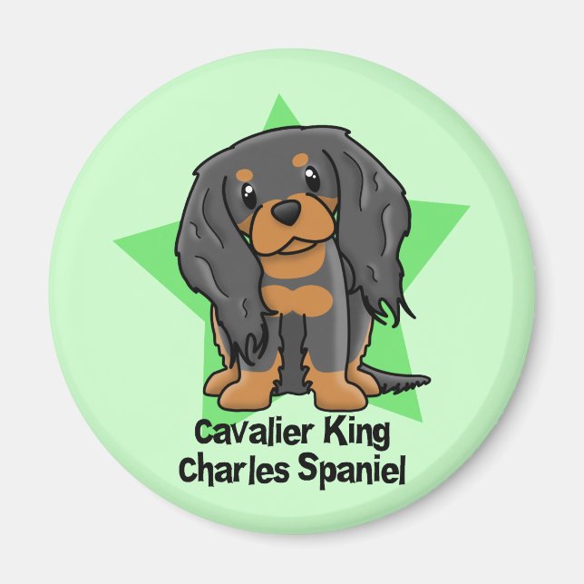 Íman Kawaii Star B&T Cavalier Rei Charles Spaniel (Frente)
