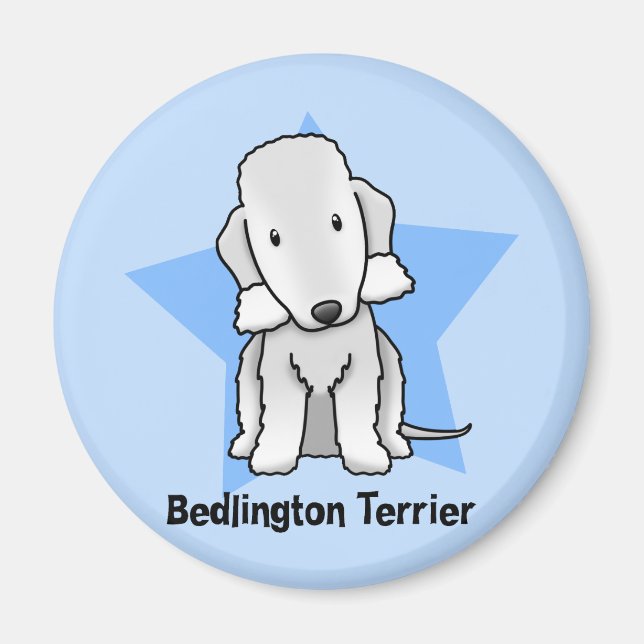 Íman Kawaii Star Bedlington Terrier (Frente)