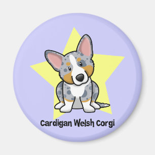 Íman Kawaii Star Merle Cardigan Welsh Corgi