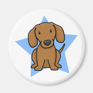 Íman Kawaii Star Red Dachshund Magnet