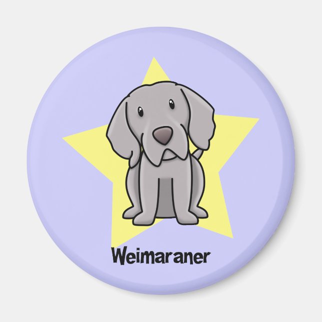 Íman Kawaii Star Weimaraner (Frente)