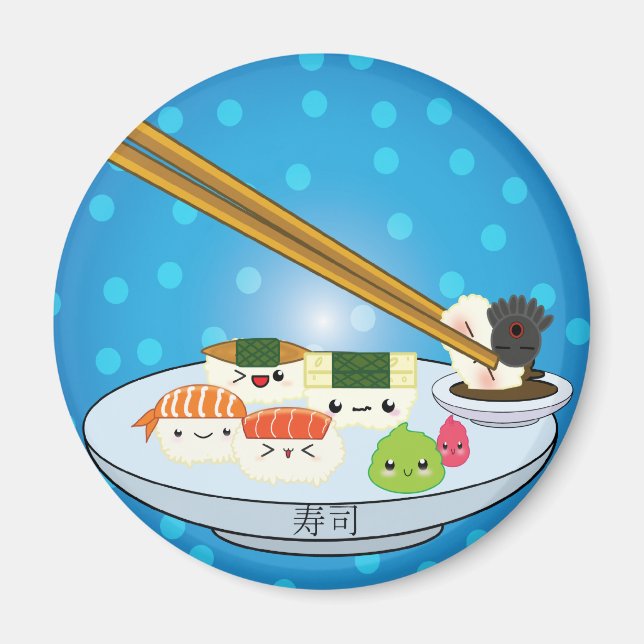 Íman Kawaii Sushi Púltimo Magnet (Frente)