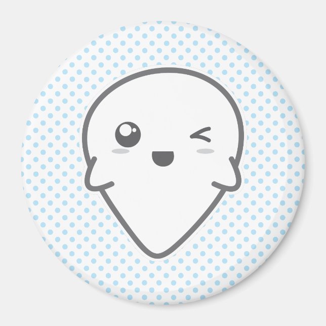 Íman Kawaii Winking Ghost Magnet (Frente)