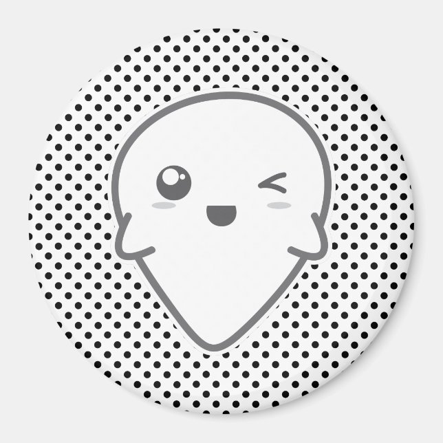 Íman Kawaii Winking Ghost Magnet (Frente)
