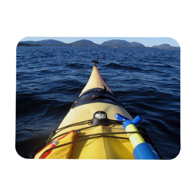 Íman Kayak em um lago Magnet (Horizontal)