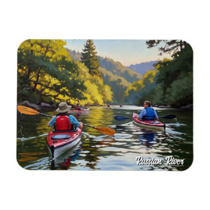 Íman Kayaking na Viagem do Rio Russo da Califórnia