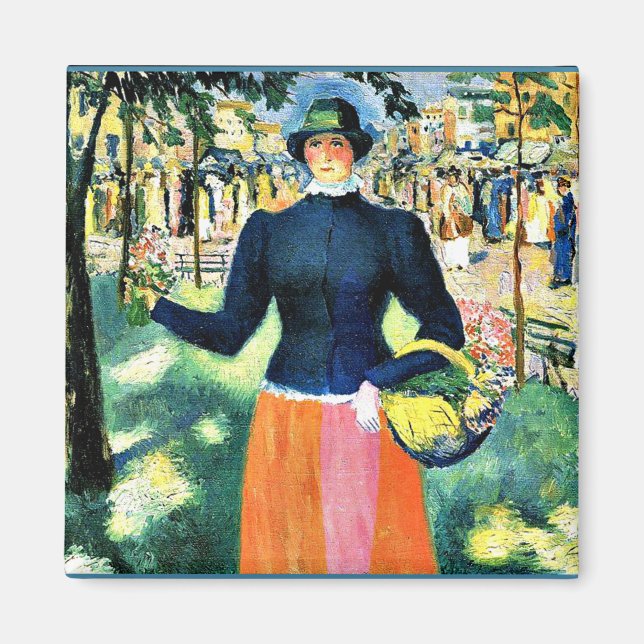 Íman Kazimir Malevich trabalho de arte, Flor (Frente)