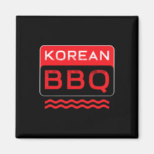 Íman Kbbq Churrasco coreano sobre chef asiático Barbecd