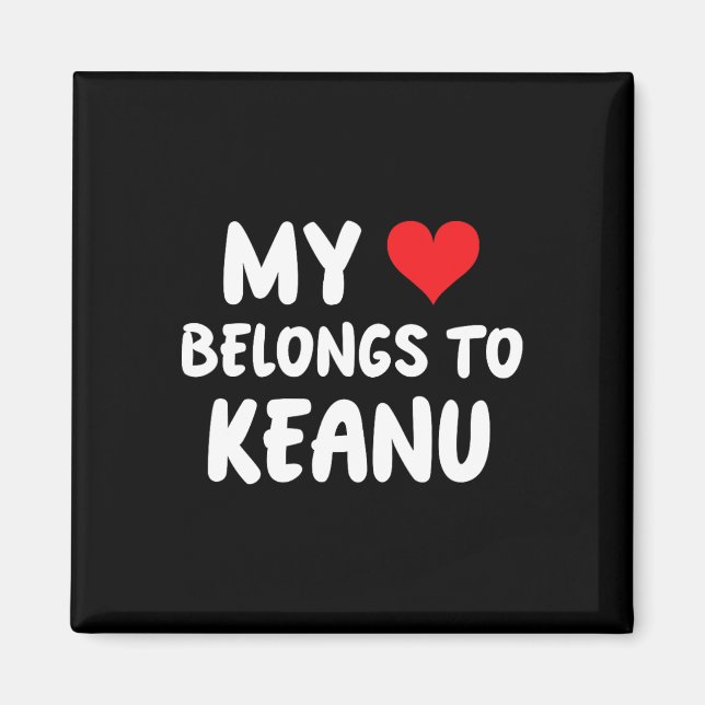 Íman Keanu - Meu Coração Pertence a Keanu - Amor  (Frente)