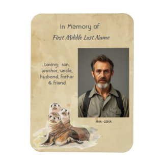 Íman Keepsake Memorial Watercolor Seals Animals
