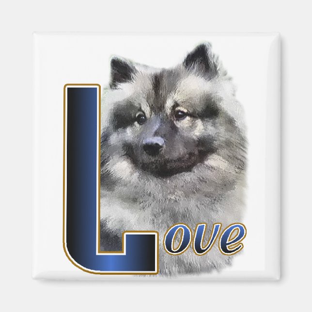 Íman Keeshond Art Gifts (Frente)