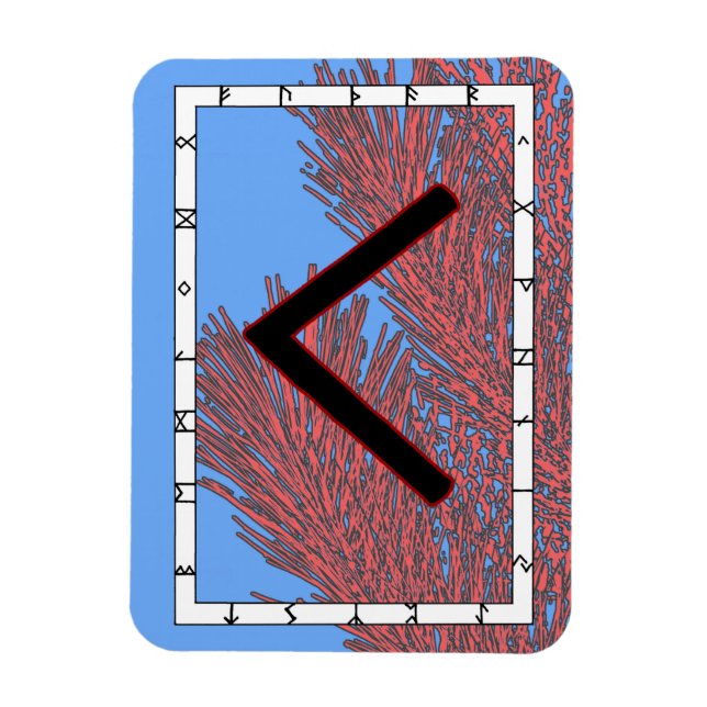 Íman Kenaz Viking Rune Magnet - Conhecimento! (Vertical)