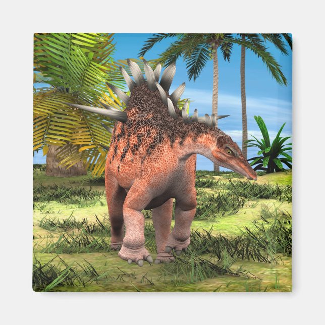 Íman Kentrosaurus Dinossauro Selva Arte Pré-Histórica (Frente)