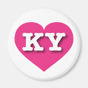 Íman Kentucky Hot Pink Heart - Big Love
