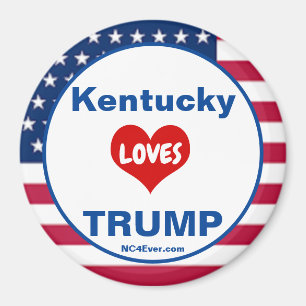 Íman Kentucky LOVES TRUMP Patriotic Fridge