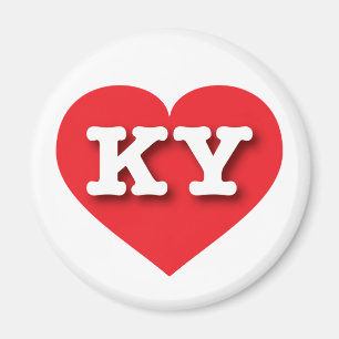 Íman Kentucky Red Heart - Eu amo KY