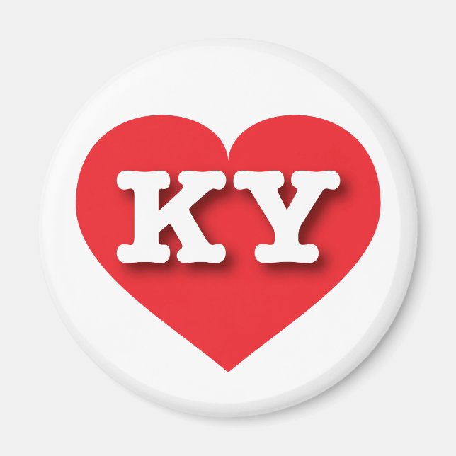 Íman Kentucky Red Heart - Eu amo KY (Frente)