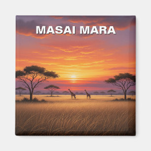 Íman Kenya Masai Mara Girafas Sunset