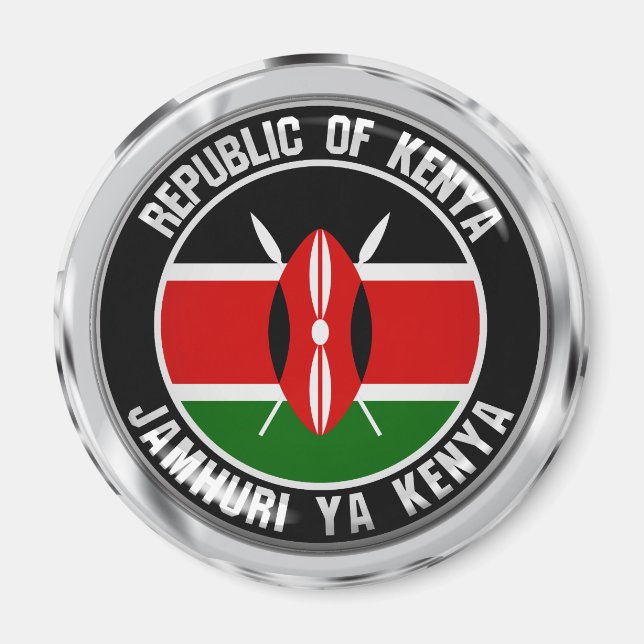 Íman Kenya Round Emblem (Frente)