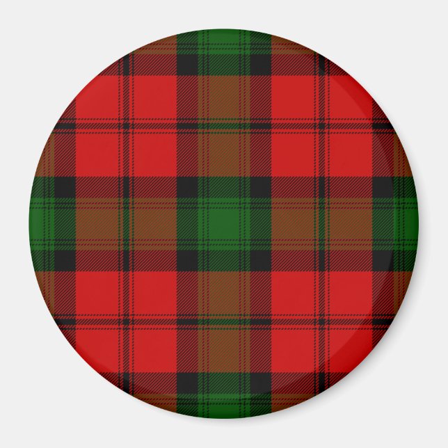 Íman Kerr tartan green xadrez vermelha (Frente)