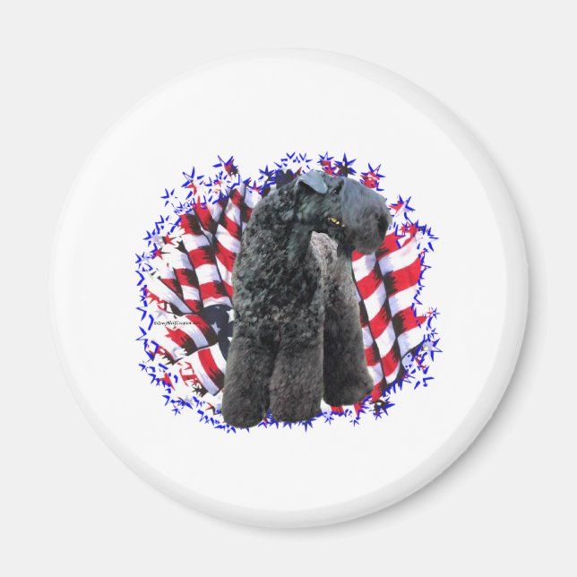Íman Kerry Blue Terrier Patriot (Frente)