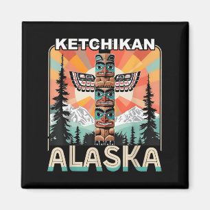 Íman Ketchikan Alaska Índio Nativo Americano Totem Le