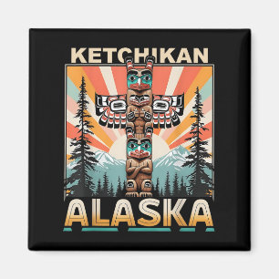 Íman Ketchikan Alaska Índio Nativo Americano Totem Le