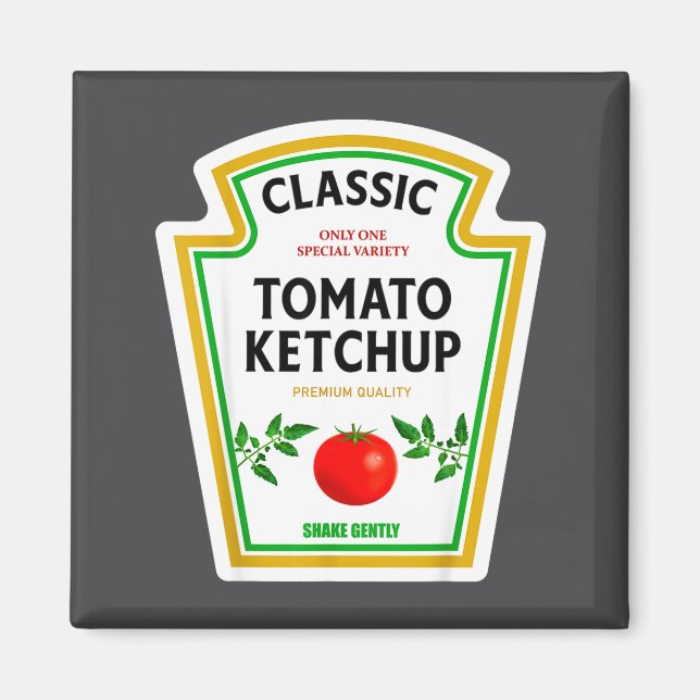 Íman Ketchup Halloween 2024 Costume Matching Mustard Co (Frente)