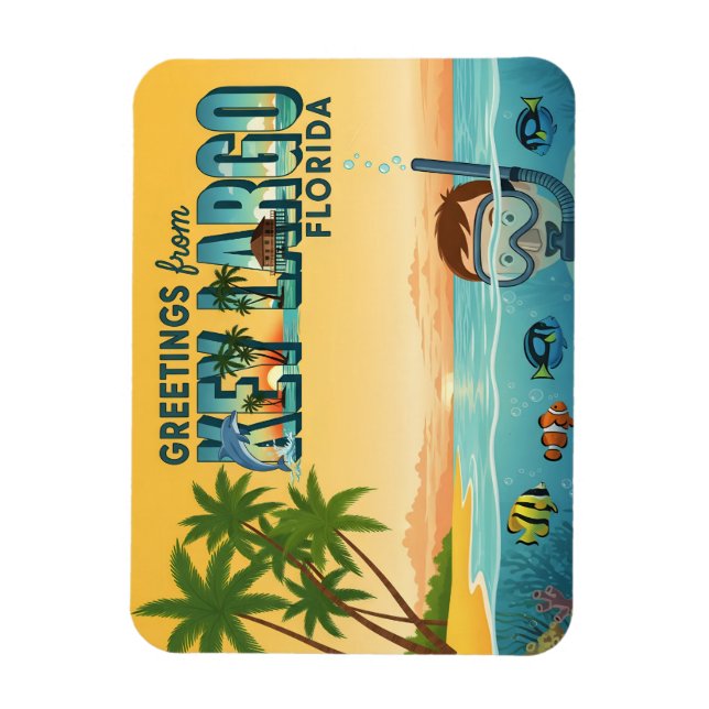 Íman Key Largo Florida – Tropical Vacation (Vertical)