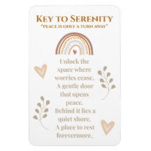 Key to Serenity Magnet - Design de Poema Inspiraci
