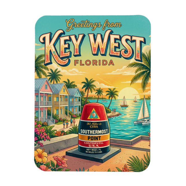 Íman Key West Flórida (Vertical)