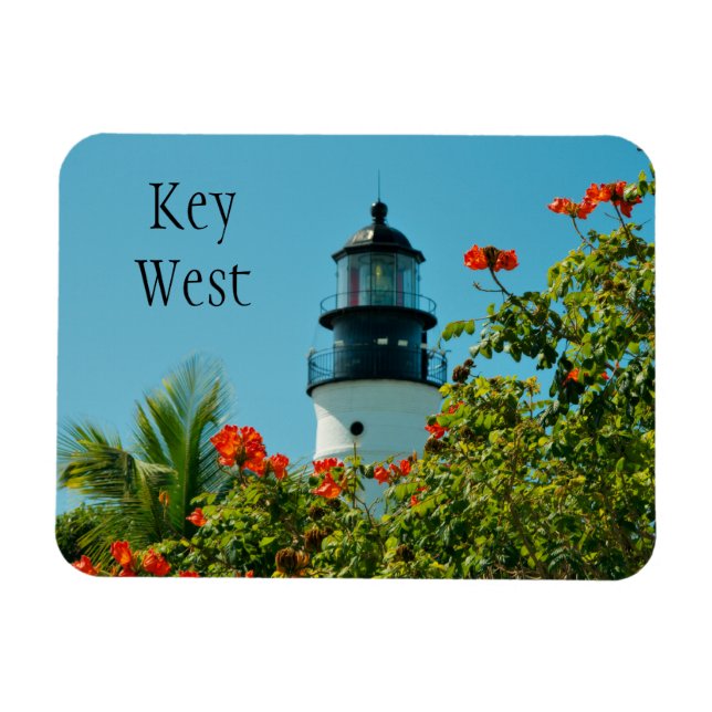 Íman Key West Lighthouse, Flórida Magnet (Horizontal)