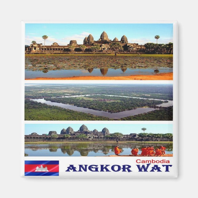 Íman KH - Camboja - Angkor Wat - Mosaico - Colagem (Frente)