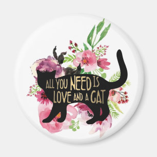 Íman KHS Tudo que você precisa é amor e um gato