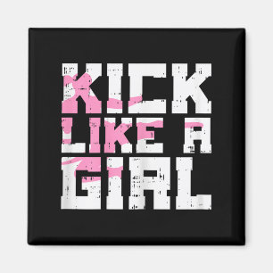 Íman Kick Like Girl Karate Taekwondo Kung Fu Artes Marc