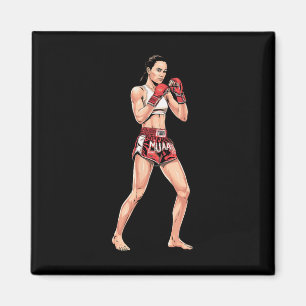 Íman Kickboxe Stance Tailandês Boxando um Luz Muay Tail