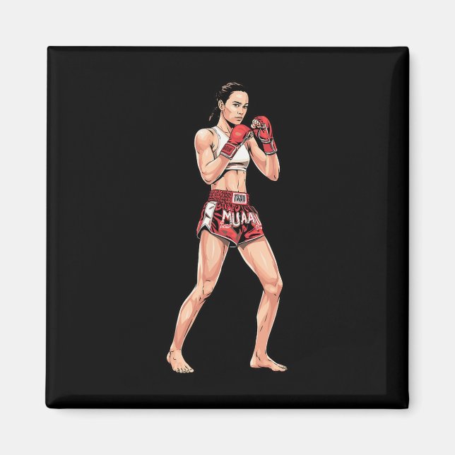 Íman Kickboxe Stance Tailandês Boxando um Luz Muay Tail (Frente)