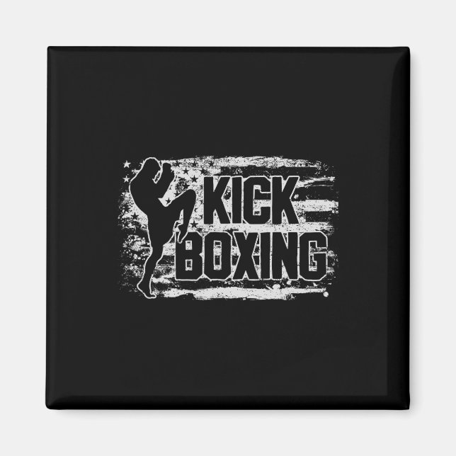 Íman Kickboxing Kickboxer EUA Presente Bandeira America (Frente)