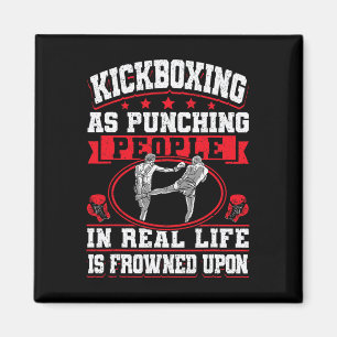 Íman Kickboxing Vintage Kickboxing como Socar Pessoas E