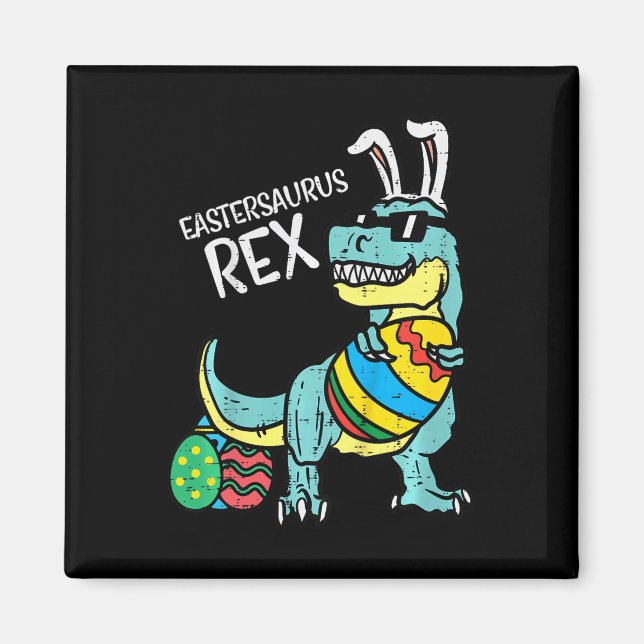 Íman Kids Eastersaurus Rex Páscoa Trex Bunny Menino Bo (Frente)