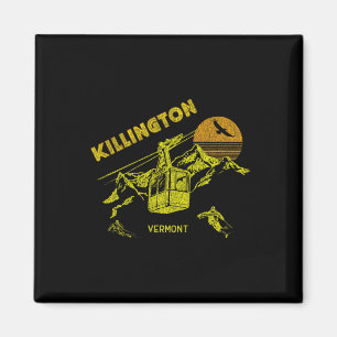 Íman Killington Vermont Afastou Tee De Pé Retro