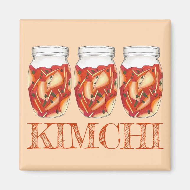 Íman Kimchi Fermentado Coubage Coreano da Comida (Frente)