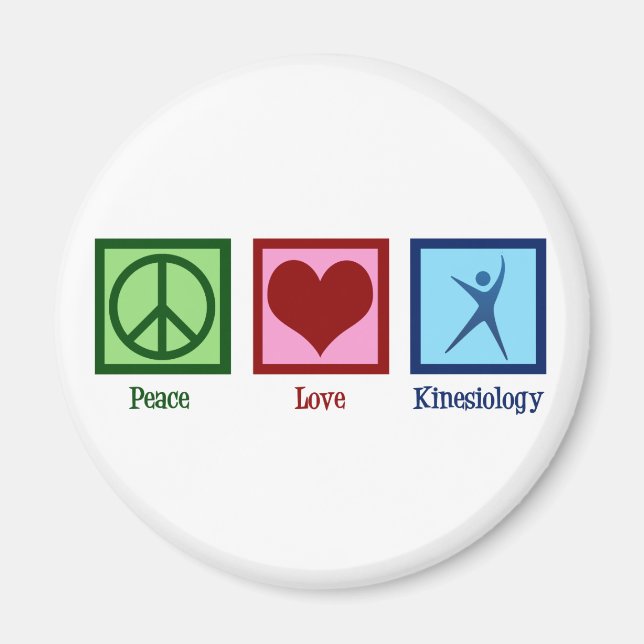 Íman Kinesiologista Peace Love Kinesiology (Frente)