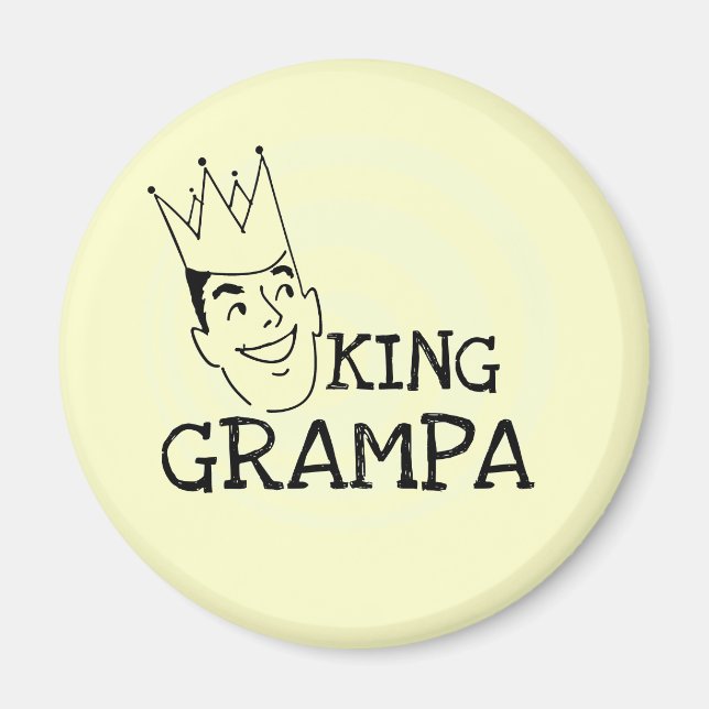 Íman King Grampa T-shirts e presentes (Frente)