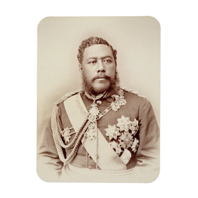 Íman King Kalakaua (1836-91), final c19th (foto sepia) (Vertical)